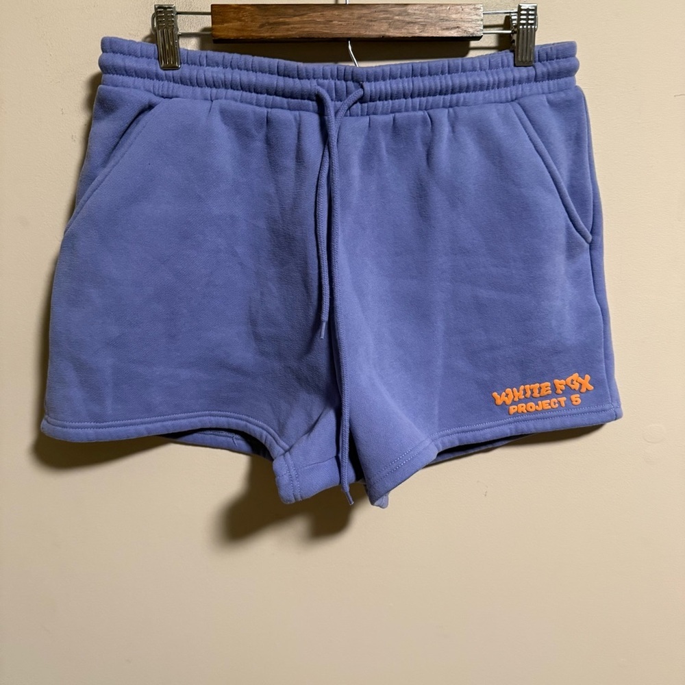 White Fox Project 5 Blue and Orange Lounge Sweat Short- Size Large